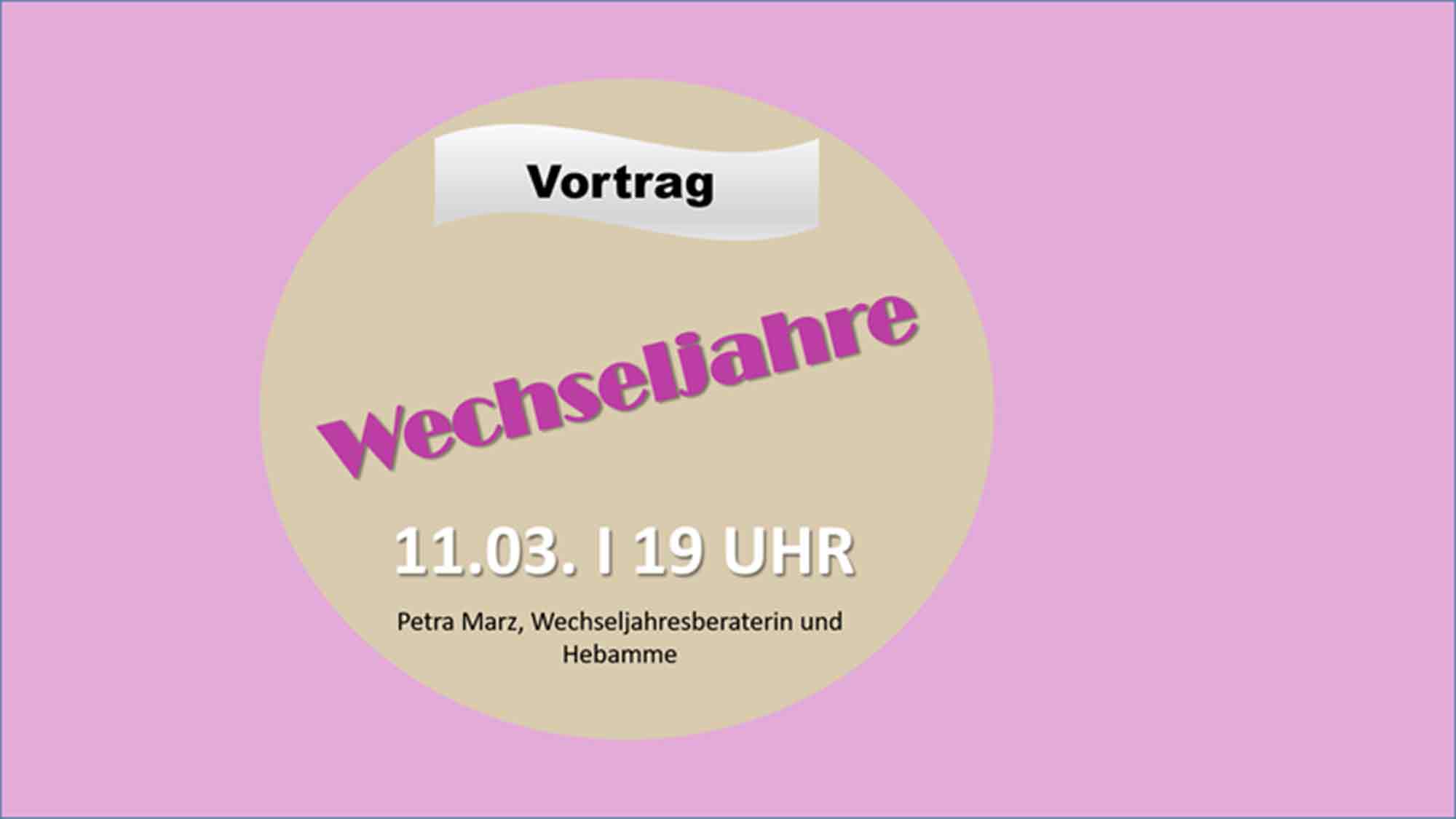 Der Weg durch die Wechseljahre – Vortrag im Kreisfamilienzentrum in Herzebrock Clarholz, 11. März 2025 Der Weg durch die Wechseljahre – Vortrag im Kreisfamilienzentrum in Herzebrock Clarholz, 11. März 2025