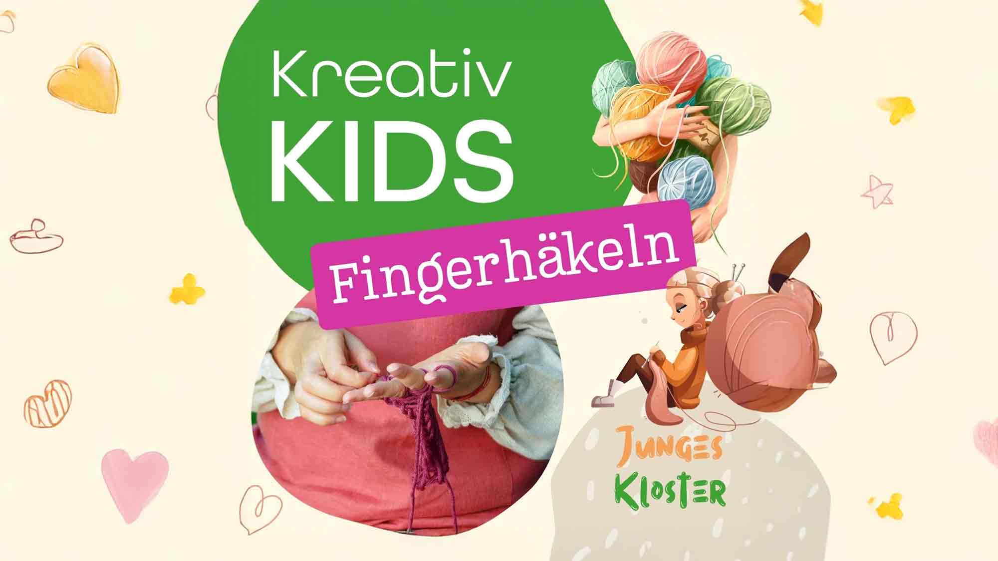 Kloster Wiedenbrück: &raquo;Junges Kloster&laquo;, &raquo;KreativKids&laquo; – Fingerhäkeln, 10. März 2025