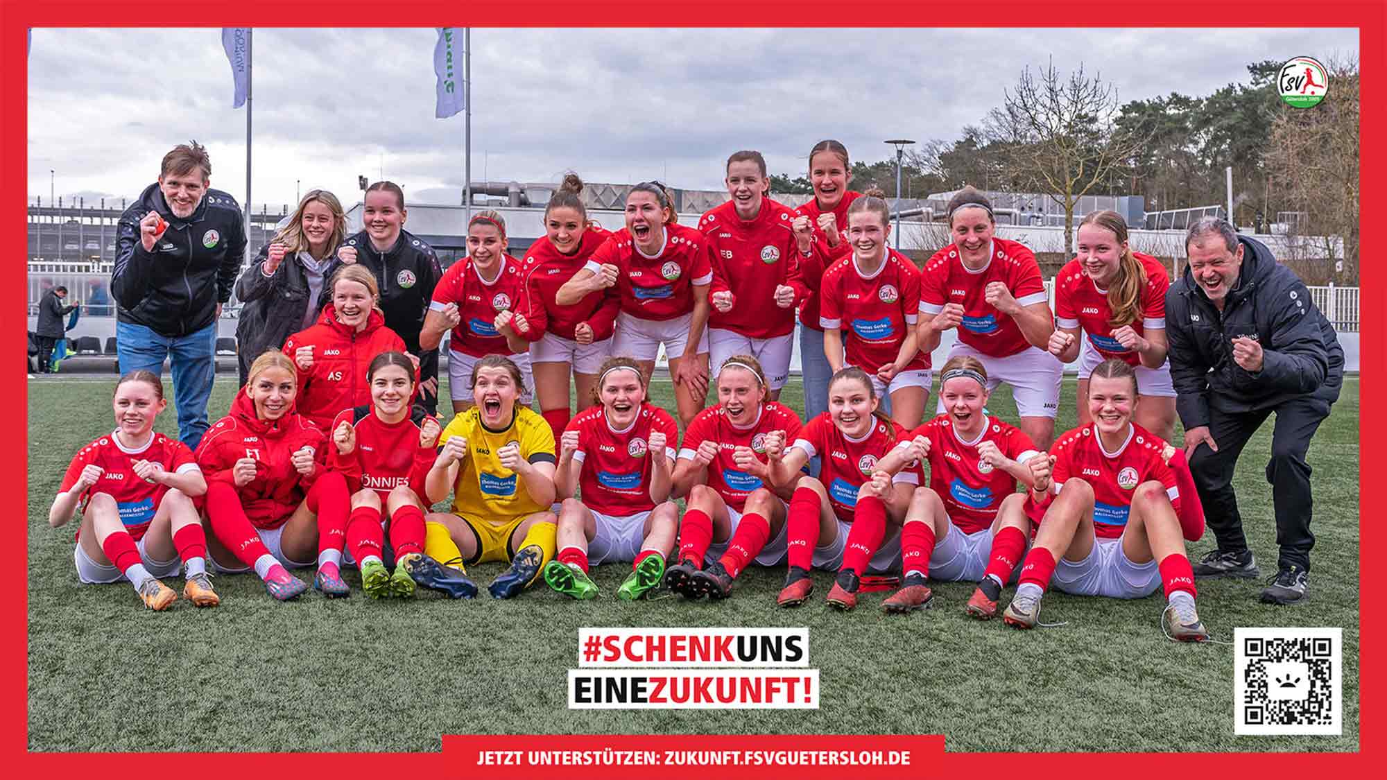 FSV Gütersloh Spielerinnen sammeln Spenden beim FCG Heimspiel gegen den SC Paderborn II