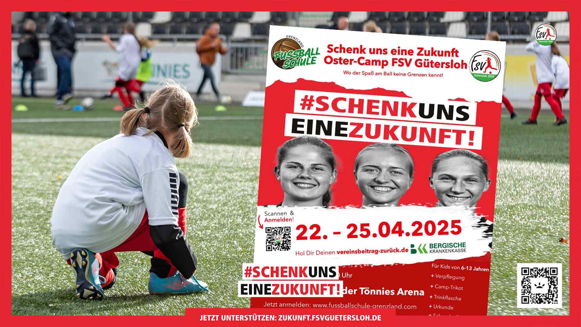 Fußballschule Grenzland veranstaltet Ostercamp zugunsten der FSV Gütersloh Kampagne »Schenk uns eine Zukunft« Fußballschule Grenzland veranstaltet Ostercamp zugunsten der FSV Gütersloh Kampagne »Schenk uns eine Zukunft«