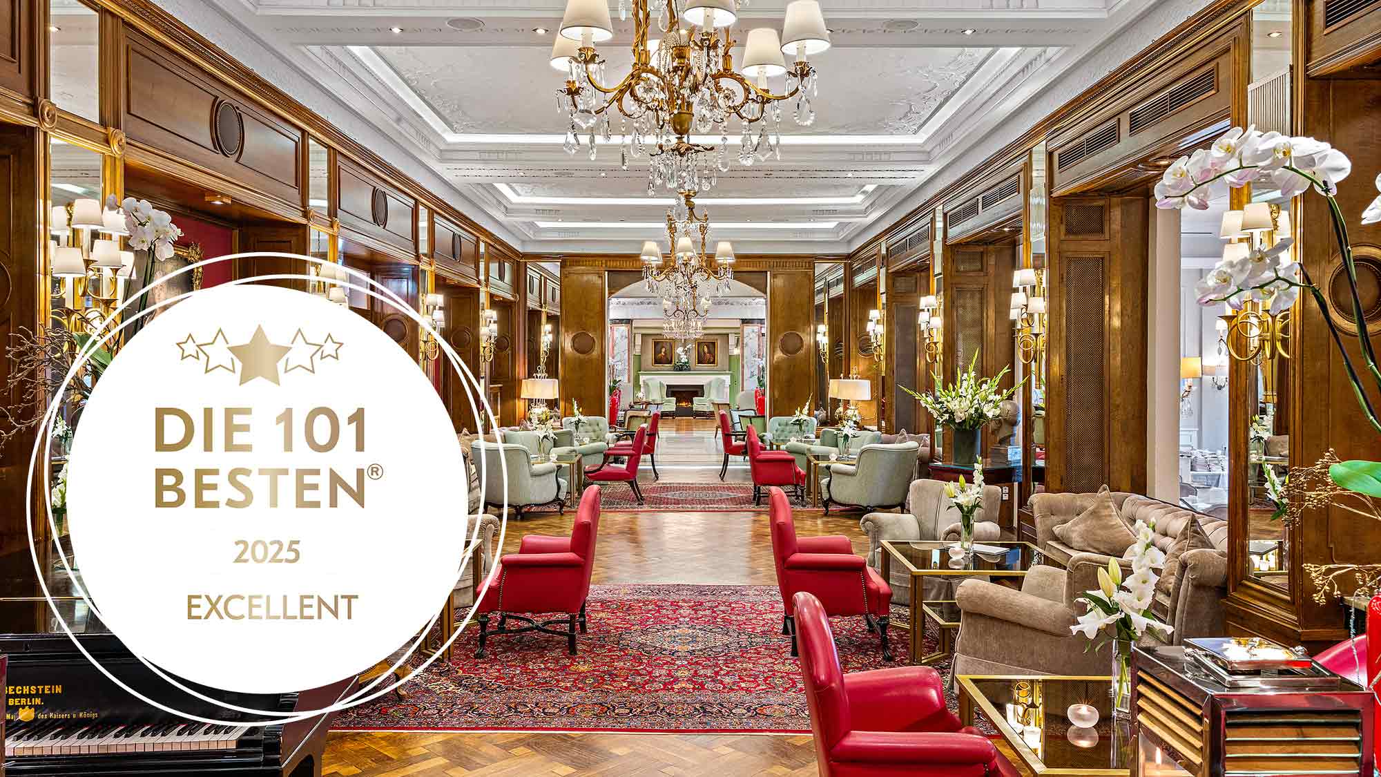 Der Europäische Hof Heidelberg gehört zu den &raquo;101 besten Hotels Schweiz, Österreich, Südtirol und Deutschland 2025&laquo;