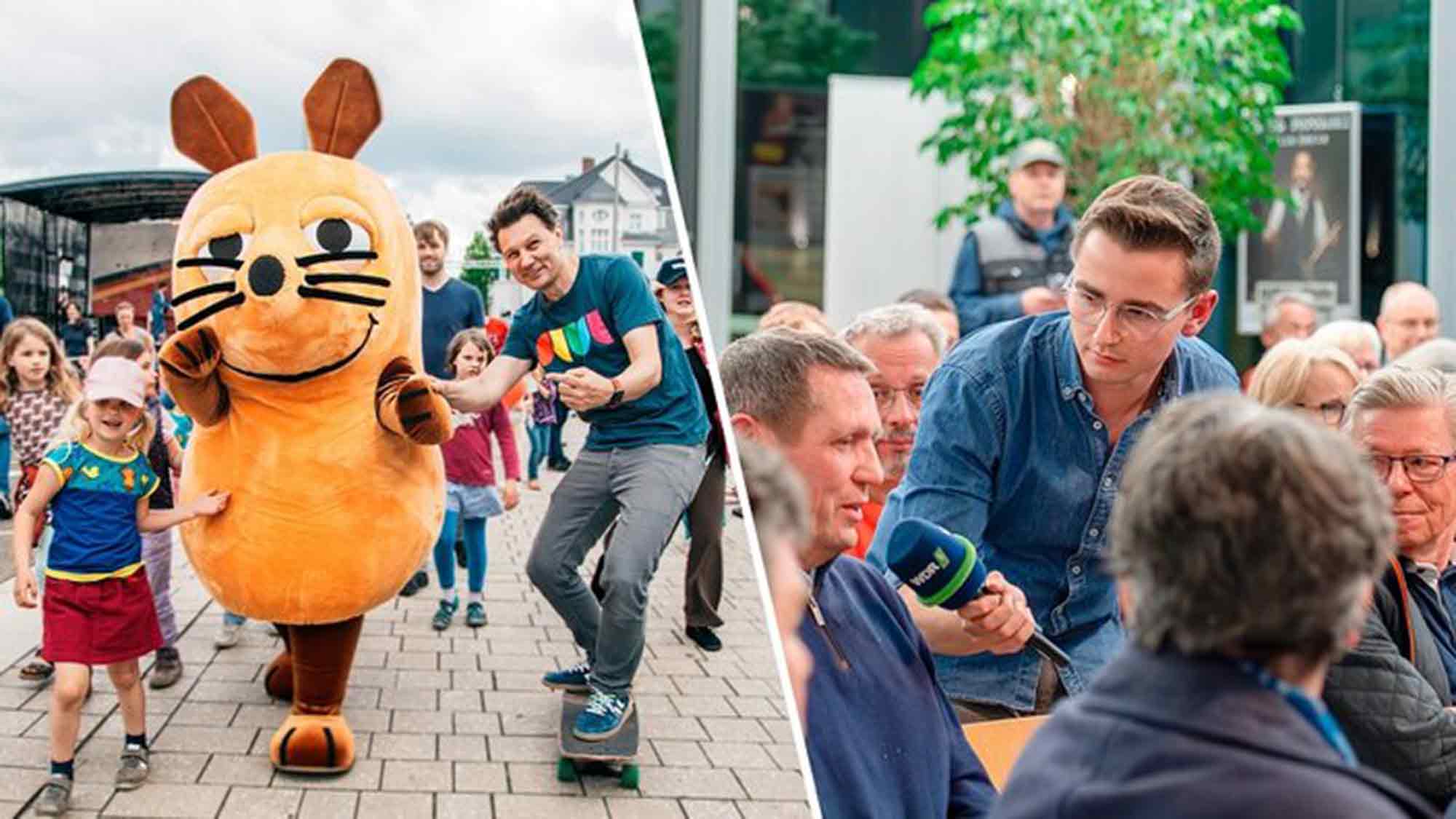 WDR Lokalzeit Stadtgespräch und die Maus beim Osterlauf in Paderborn, 19. April 2025