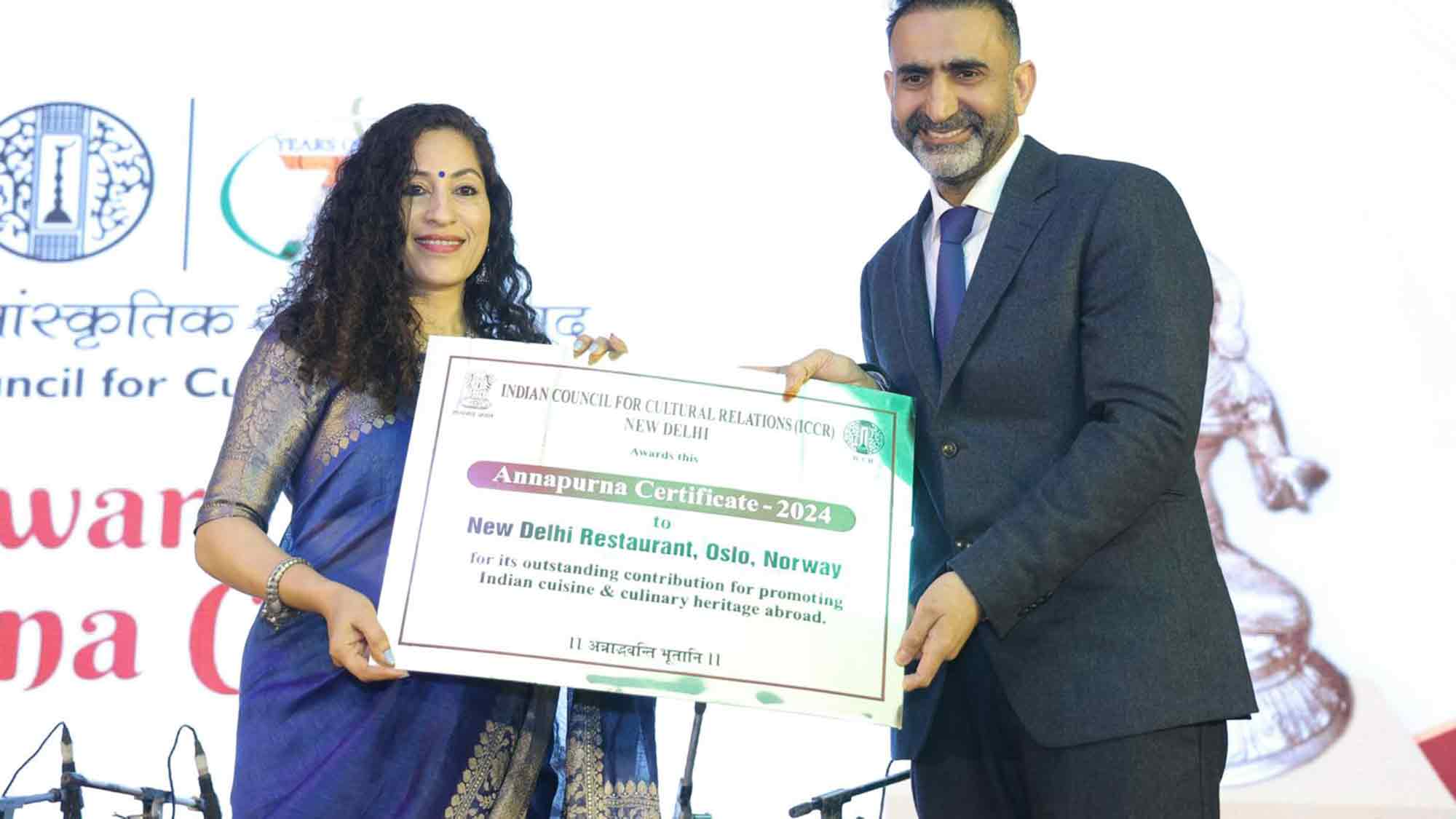 India’s Annapurna Certificate—Described as “India’s Michelin Star” Awarded to Oslo’s New Delhi Restaurant India’s Annapurna Certificate—Described as “India’s Michelin Star” Awarded to Oslo’s New Delhi Restaurant