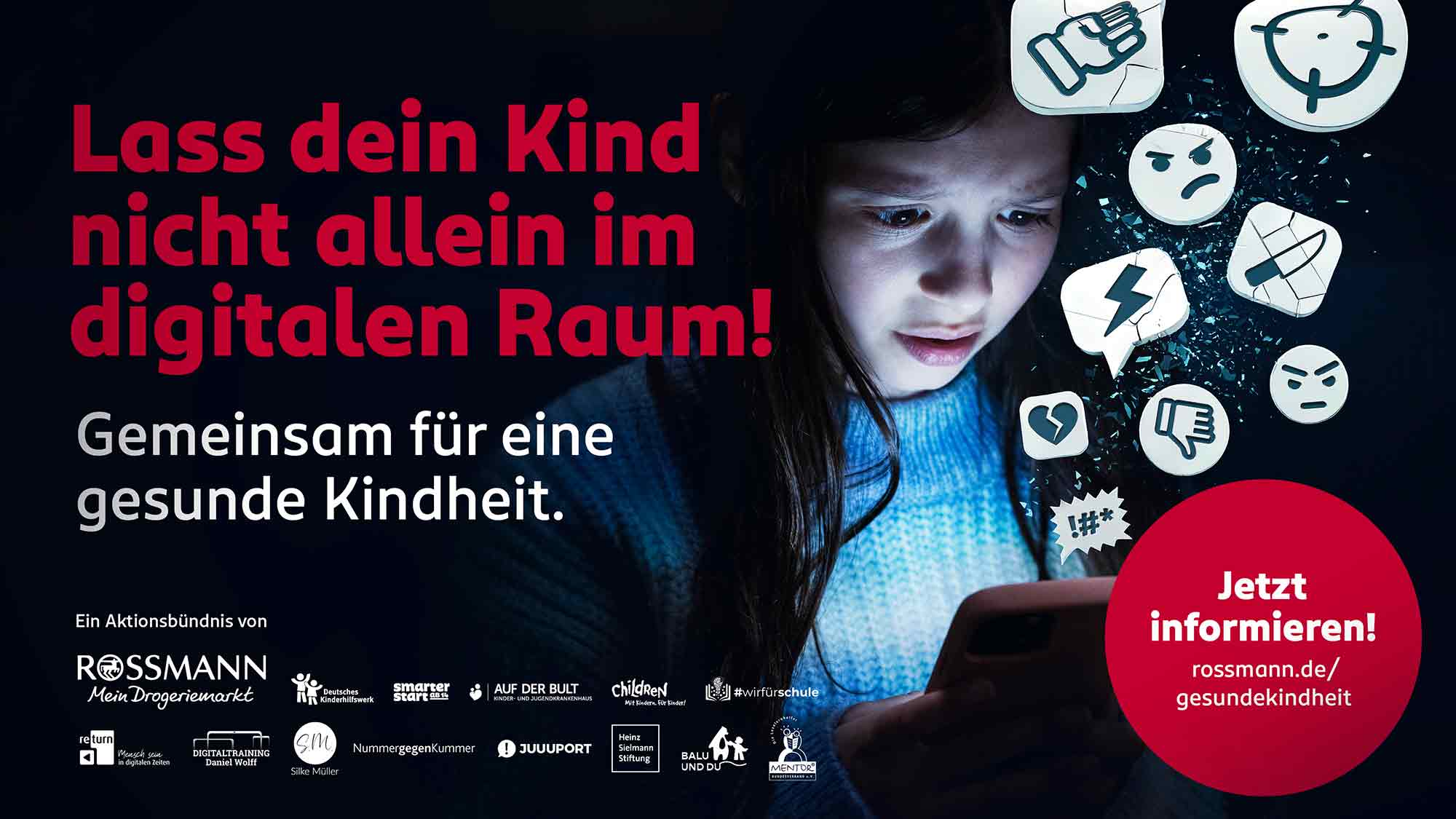 Alarmierende Medienabhängigkeit bei Kindern: Aktionsbündnis unter Rossmann startet bundesweite Aufklärungskampagne