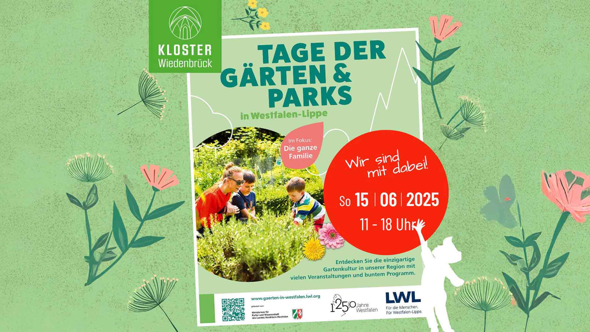 Tag der Gärten und Parks im Kloster Wiedenbrück, 15. Juni 2025, 11 bis 18 Uhr Tag der Gärten und Parks im Kloster Wiedenbrück, 15. Juni 2025, 11 bis 18 Uhr