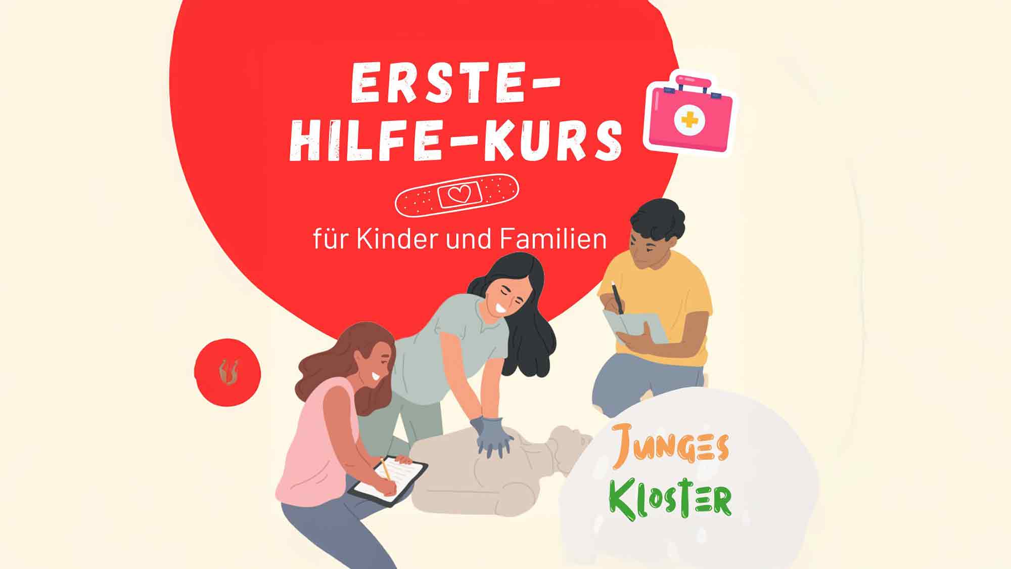 Kloster Wiedenbrück: &raquo;Junges Kloster&laquo;, Erste Hilfe mit deinem Lieblingserwachsenen, 15. Juni 2025