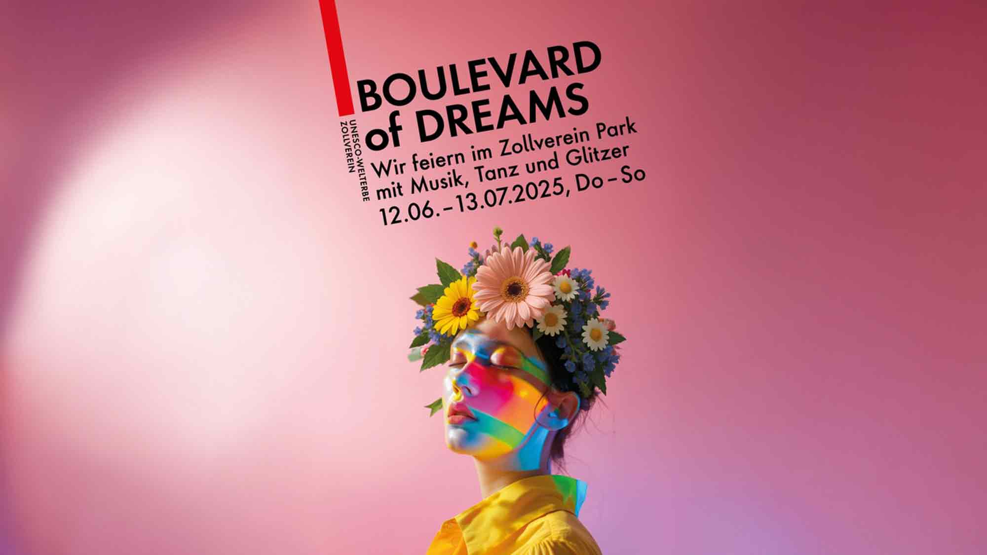 »Boulevard of Dreams«: Zollverein Park feiert Geburtstag, 12. Juni bis 13. Juli 2025 »Boulevard of Dreams«: Zollverein Park feiert Geburtstag, 12. Juni bis 13. Juli 2025