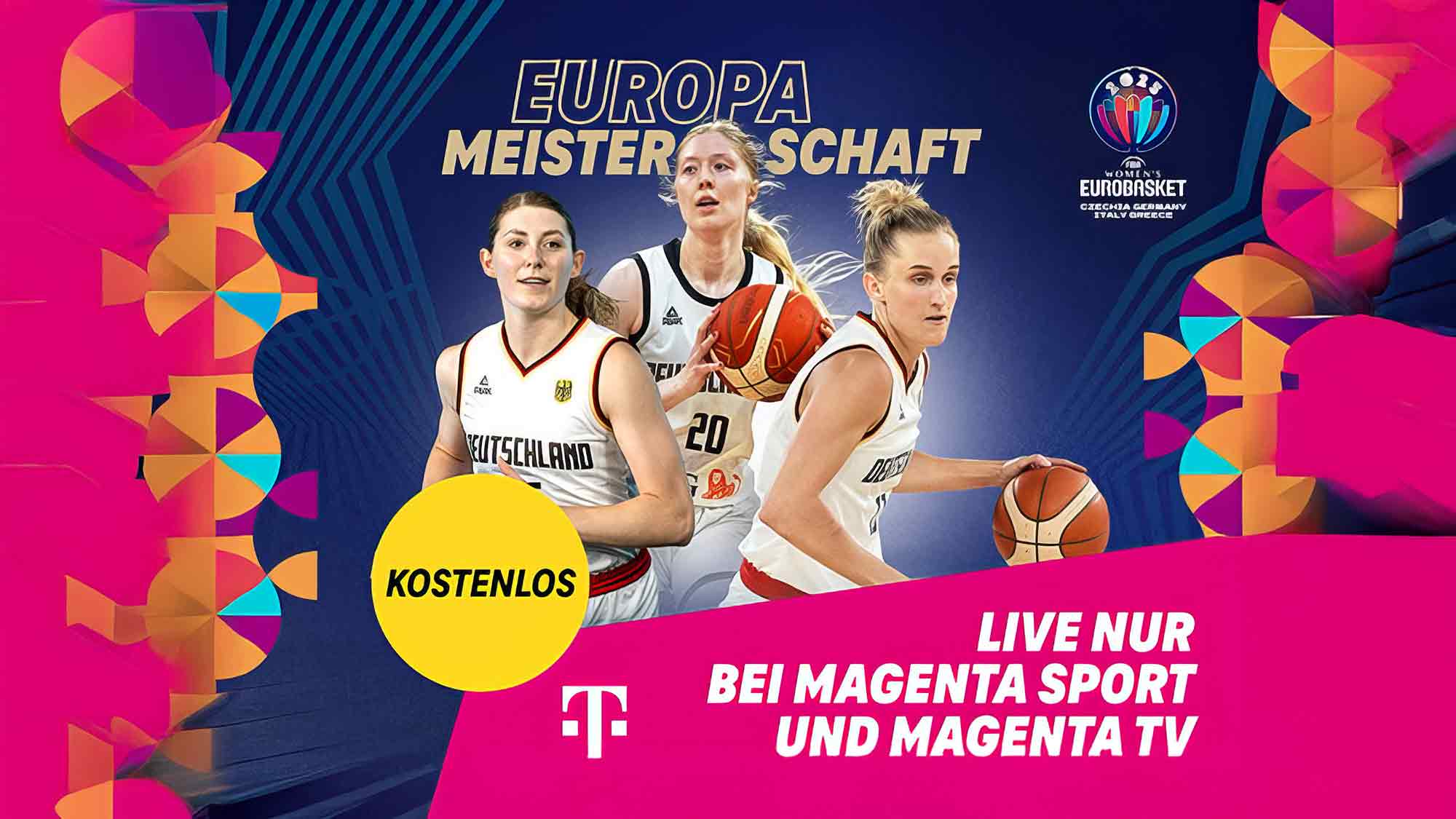 &raquo;EuroBasket 2025&laquo; der Frauen live und kostenlos bei &raquo;MagentaSport&laquo;, 18. bis 29. Juni 2025