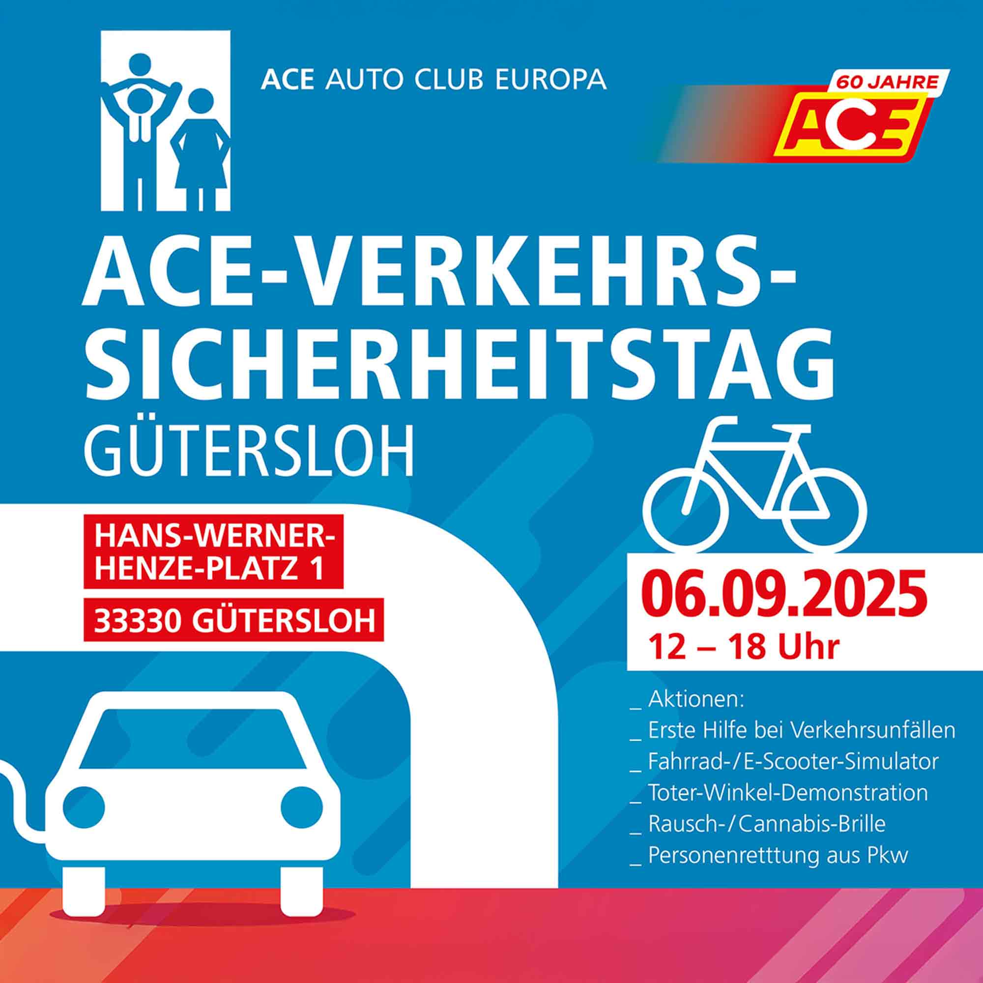 Verkehrssicherheitstag des Auto Club Europa (ACE) in Gütersloh, 6. September 2025