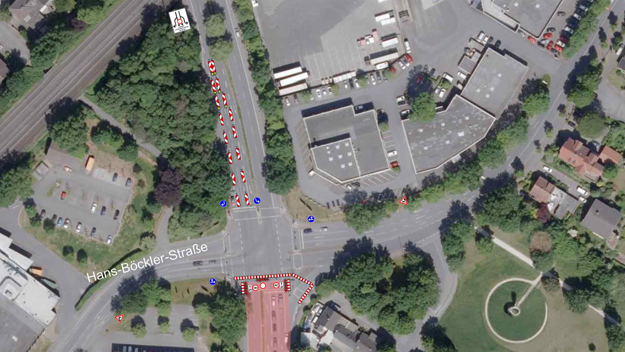 B 61: Sperrung zwischen der Kreuzung Kiebitzstraße/Stadtring Kattenstroth und Hans Böckler Straße Gütersloh ab 13. Oktober 2025