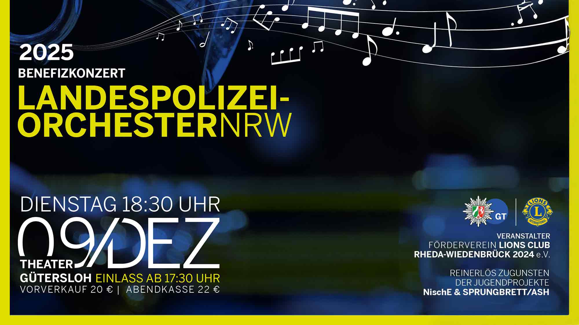 Theater Gütersloh: Symphonieorchester der Polizei Nordrhein Westfalen, 9. Dezember 2025