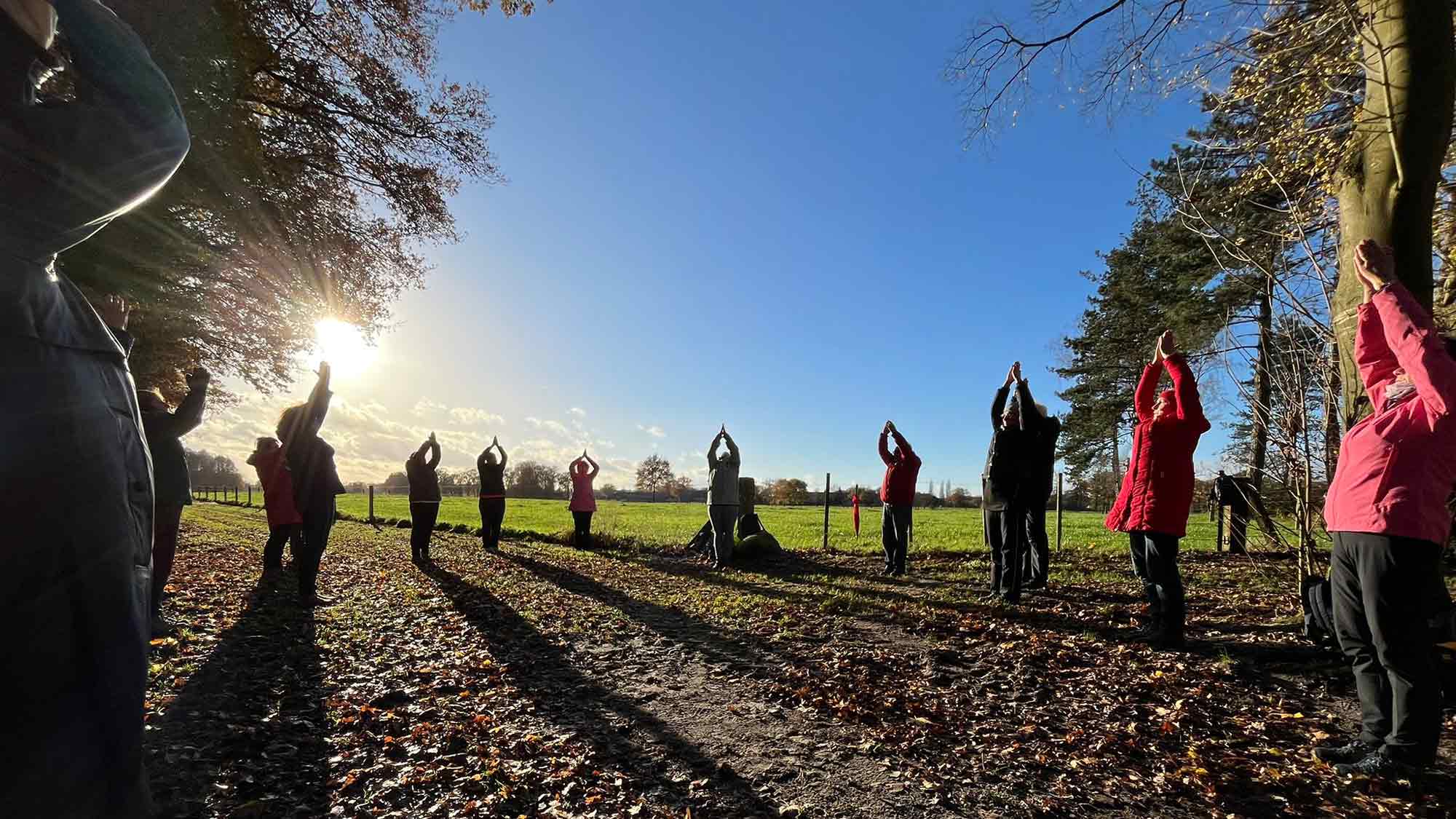 Yoga und Wandern: ein besonderes Erlebnis auf dem Weg für Genießer in Versmold, 9. November 2025