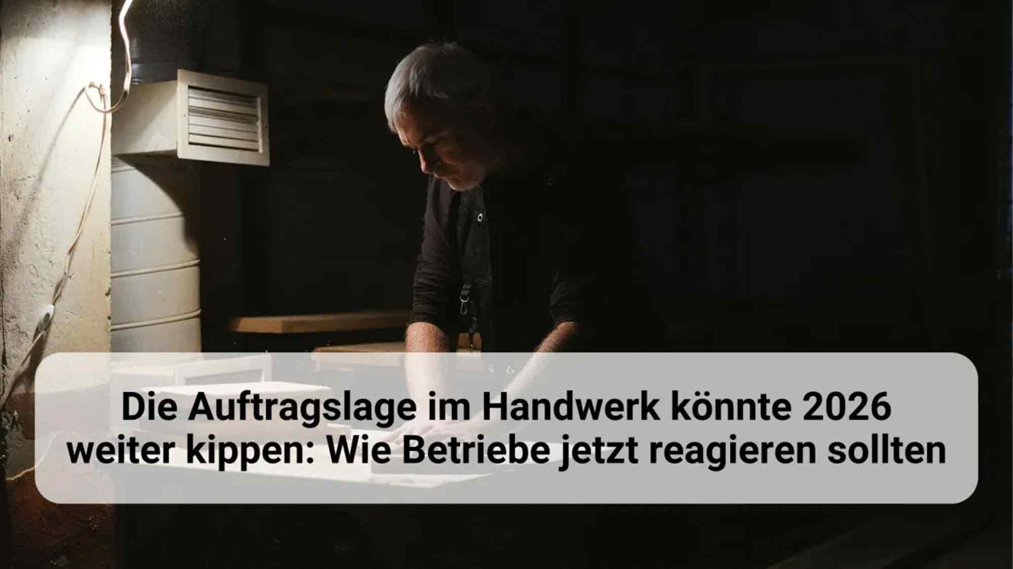 Die Auftragslage im Handwerk könnte 2026 weiter kippen: Wie Betriebe jetzt reagieren sollten Die Auftragslage im Handwerk könnte 2026 weiter kippen: Wie Betriebe jetzt reagieren sollten