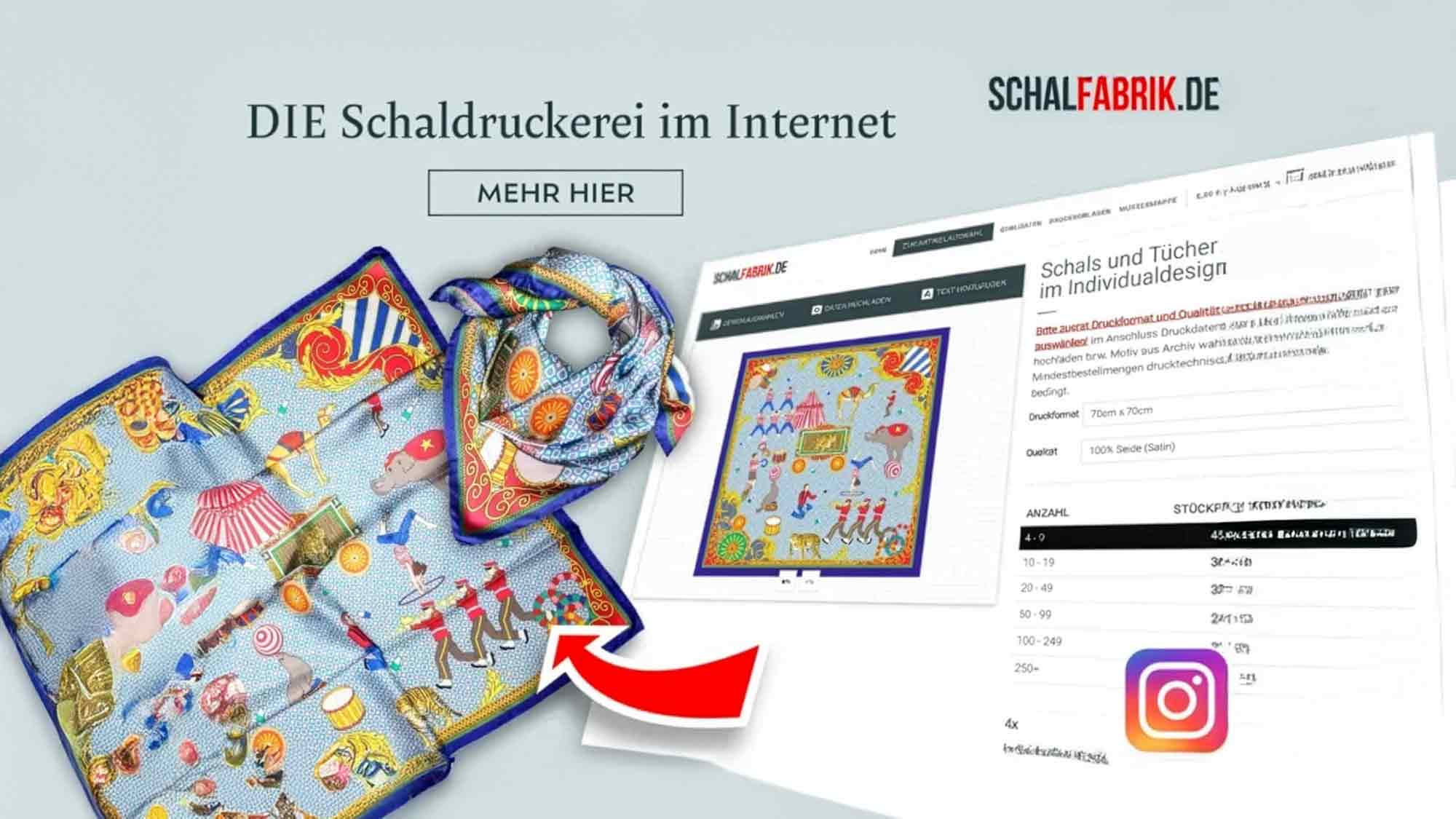 »Schalfabrik«: kreative Accessoires für Künstler, Marken und Vereine »Schalfabrik«: kreative Accessoires für Künstler, Marken und Vereine