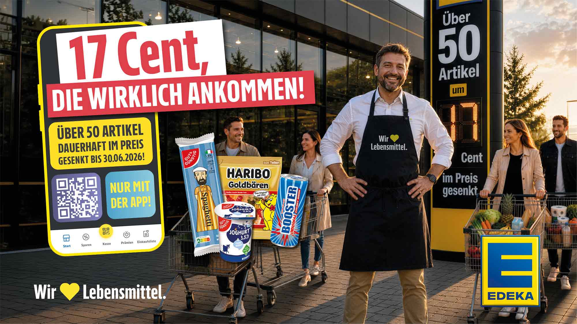 Entlastung, die wirklich ankommt: EDEKA setzt Tankrabatt konsequent um – Preisnachlass von 17 Cent auf viele Produkte des täglichen Bedarfs Entlastung, die wirklich ankommt: EDEKA setzt Tankrabatt konsequent um – Preisnachlass von 17 Cent auf viele Produkte des täglichen Bedarfs
