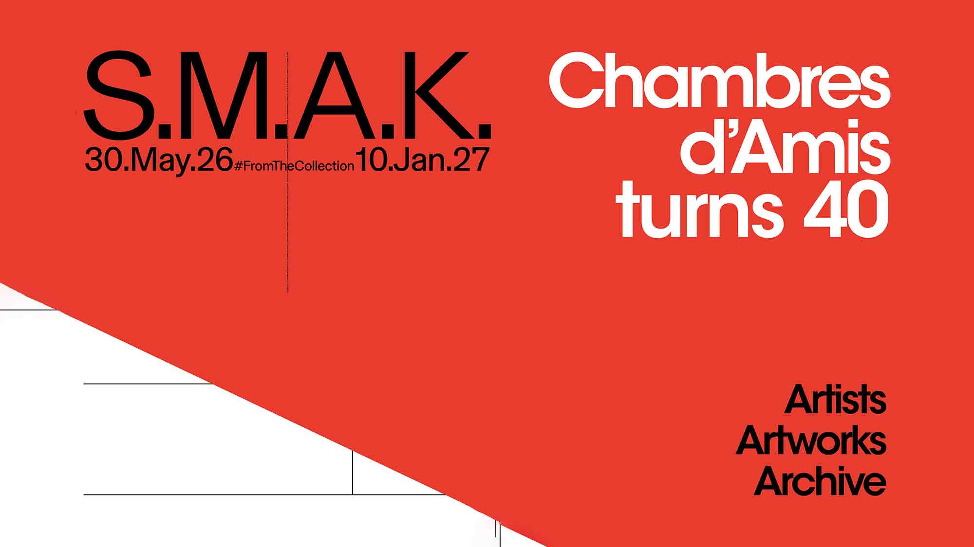 &raquo;Chambres d’Amis&laquo; wird 40: S. M. A. K. erinnert an legendäre Ausstellung, 30. Mai 2026 bis 10. Januar 2027