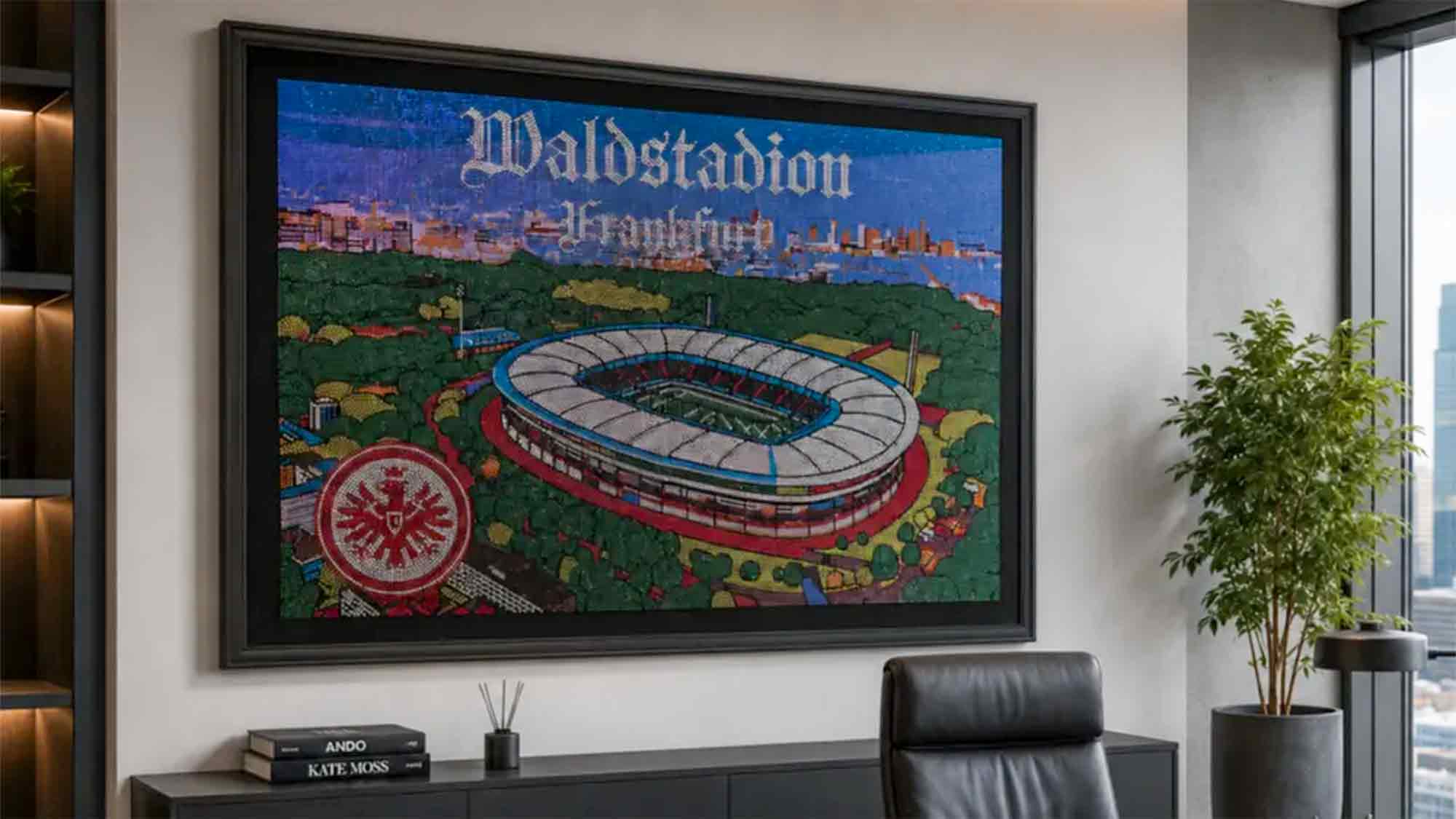 Kunst aus 58.000 Kristallen: Niko Iordanov verewigt das Eintracht Frankfurt Waldstadion in Handarbeit