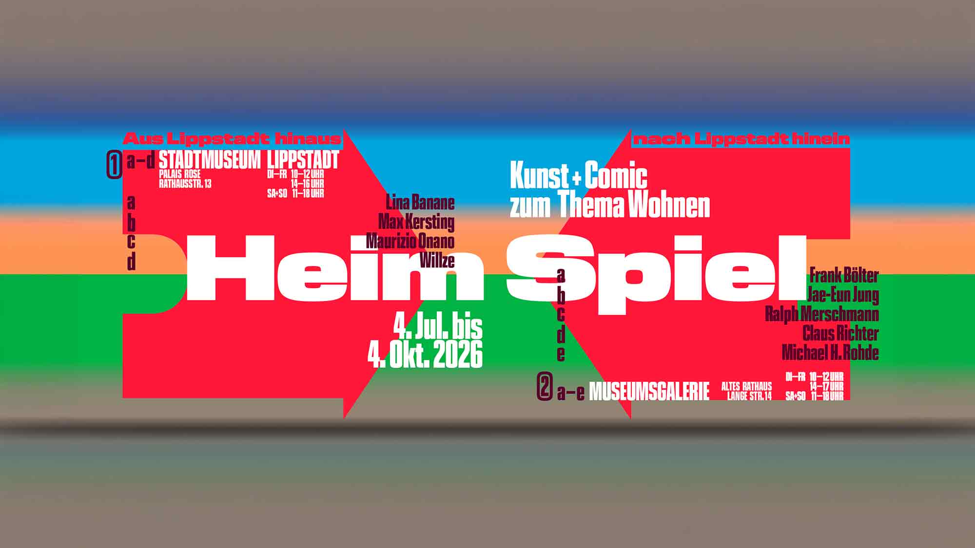 »HeimSpiel« – Doppelausstellung zu Kunst, Comic und Wohnen, Stadtmuseum Lippstadt, 4. Juli bis 4. Oktober 2026 »HeimSpiel« – Doppelausstellung zu Kunst, Comic und Wohnen, Stadtmuseum Lippstadt, 4. Juli bis 4. Oktober 2026
