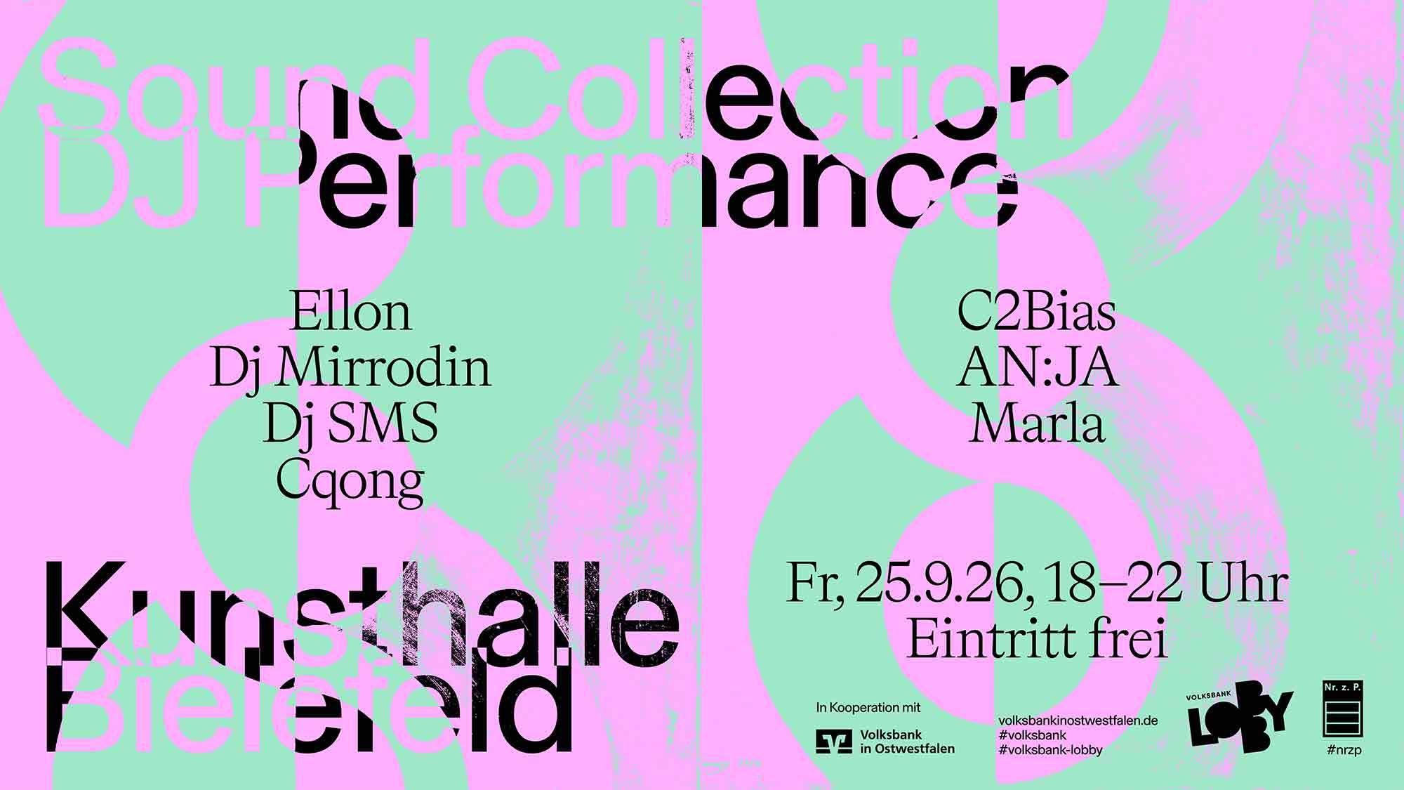 »Sound Collection« in der Kunsthalle Bielefeld, 25. September 2026 von 18 bis 1 Uhr
