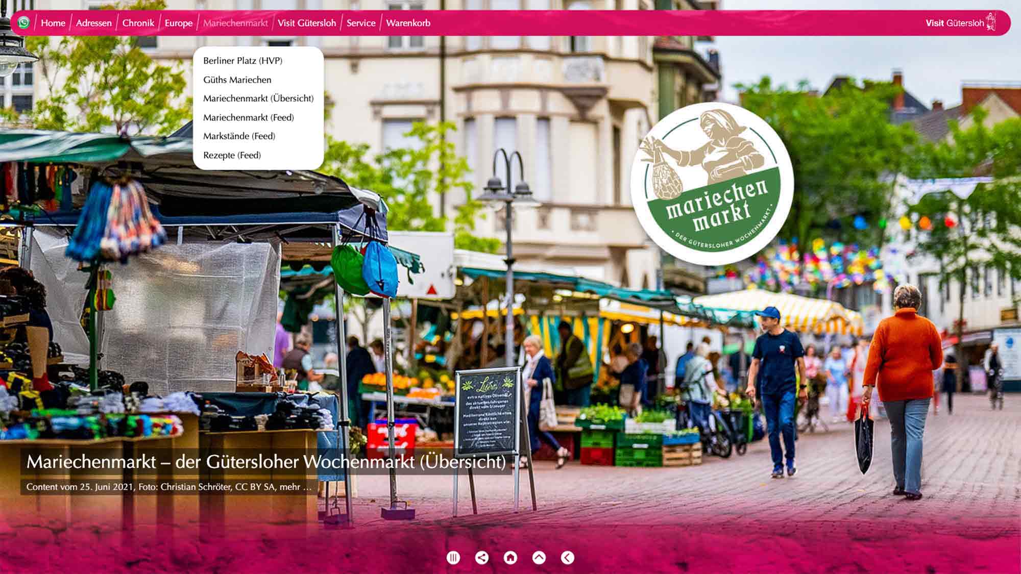 mariechenmarkt.de – der Gütersloher Wochenmarkt als digitales System mariechenmarkt.de – der Gütersloher Wochenmarkt als digitales System