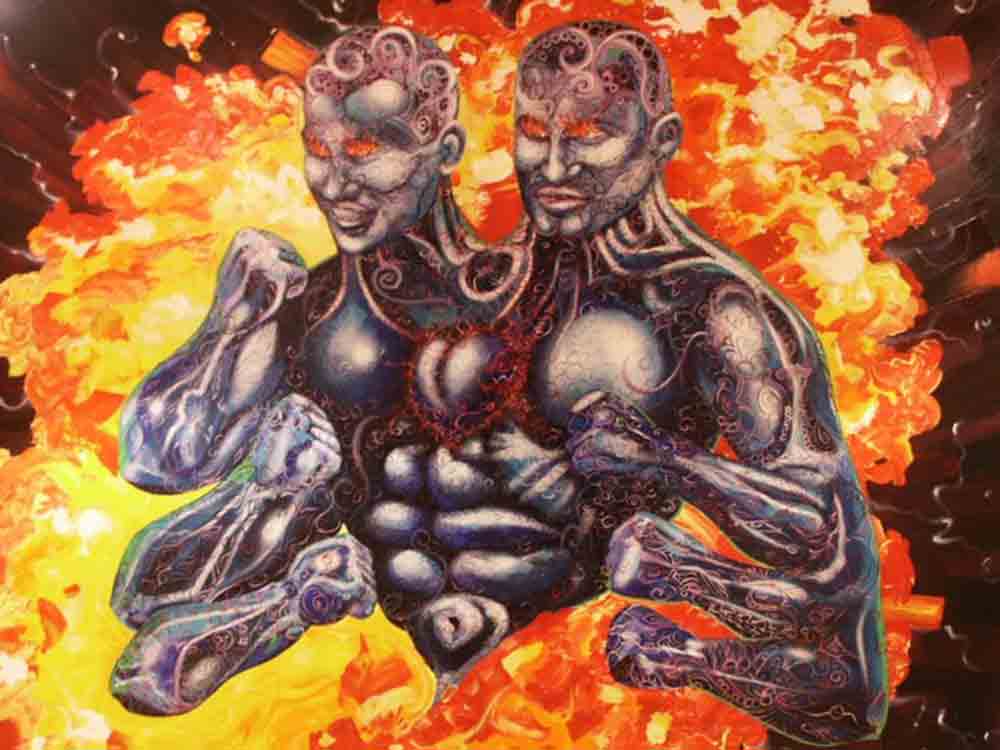 6 Arme für die Freiheit, 6 arms for freedom, SOS, Klitschko Artwork »United« vom Artist und Visionär Heiko Saxo steht zum Verkauf