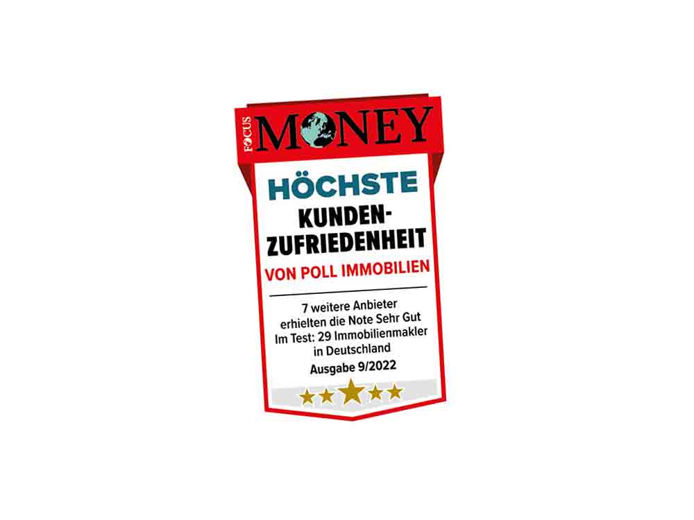 Von Poll Immobilien erhält das Qualitätssiegel »Höchste Kundenzufriedenheit 2022«