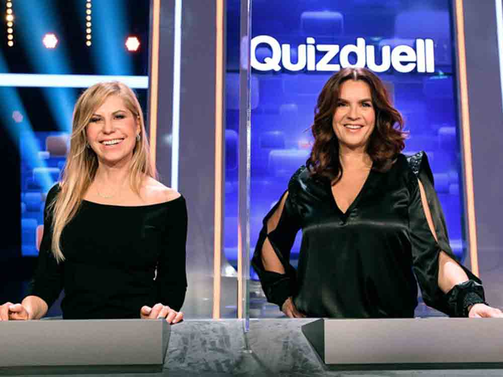 Eiskunstlauf Legenden beim Quizduell Olymp, Denise Biellmann und Katarina Witt zu Gast bei Jörg Pilawa am Freitag, 8. April 2022, 18.50 Uhr im Ersten