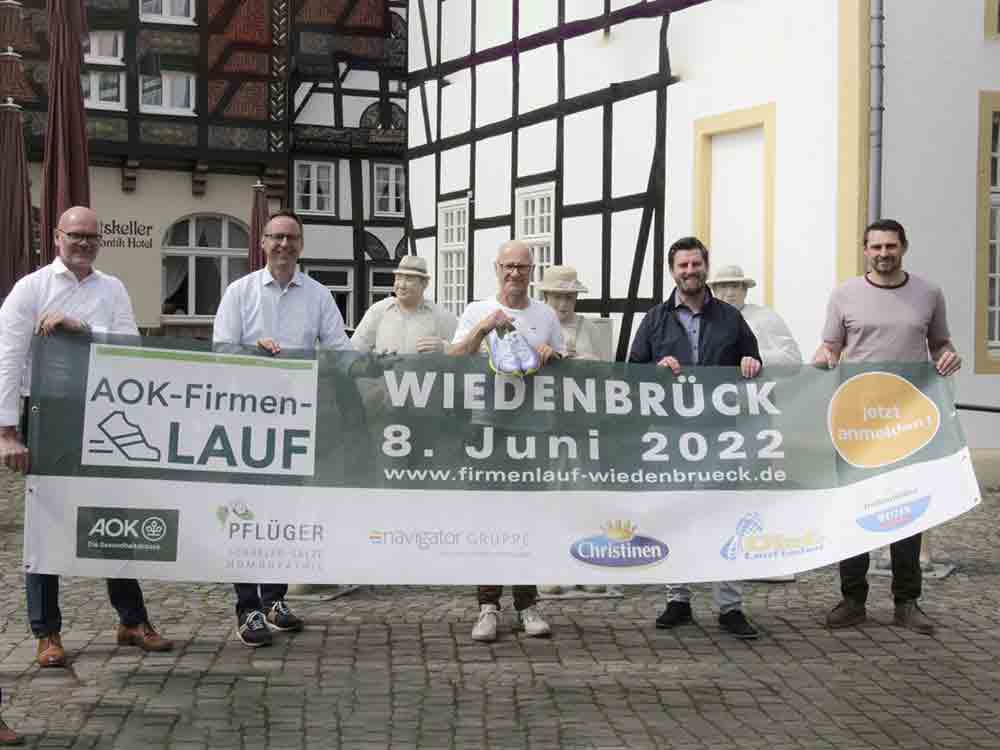 Rheda-Wiedenbrück, 10. AOK Firmenlauf Wiedenbrück startet am 8. Juni 2022 Rheda-Wiedenbrück, 10. AOK Firmenlauf Wiedenbrück startet am 8. Juni 2022