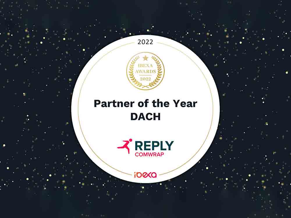 Comwrap Reply ist IBEXA National Partner of the Year 2022 und erhält die Auszeichnung für das beste Kundenprojekt des Jahres Comwrap Reply ist IBEXA National Partner of the Year 2022 und erhält die Auszeichnung für das beste Kundenprojekt des Jahres