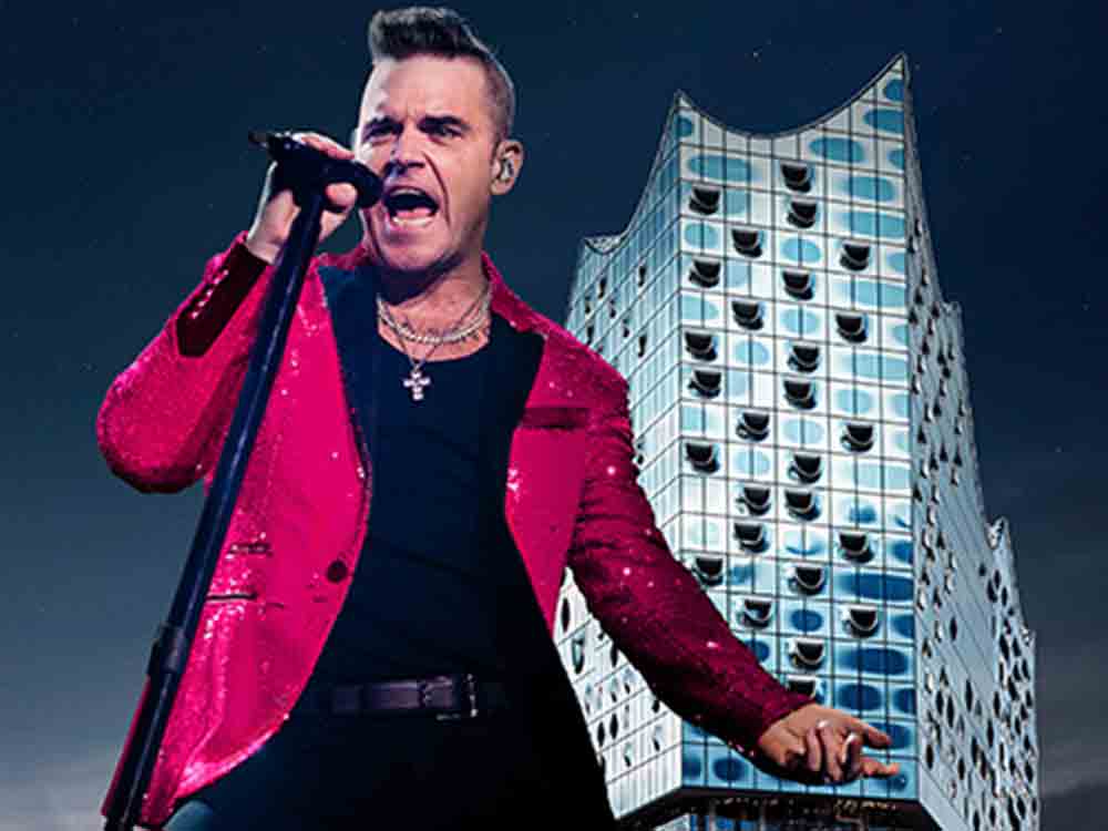 Premiere in der Elbphilharmonie, Telekom feiert 25 Jahre Robbie Williams mit Orchester, neuen Songs und Beethoven KI