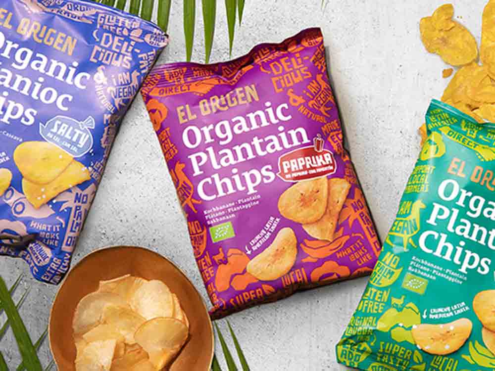 Exotisch, vegan, nachhaltig, mit Chips aus Kochbananen und Maniok bringt El Origen ein Stück Lateinamerika nach Europa Exotisch, vegan, nachhaltig, mit Chips aus Kochbananen und Maniok bringt El Origen ein Stück Lateinamerika nach Europa
