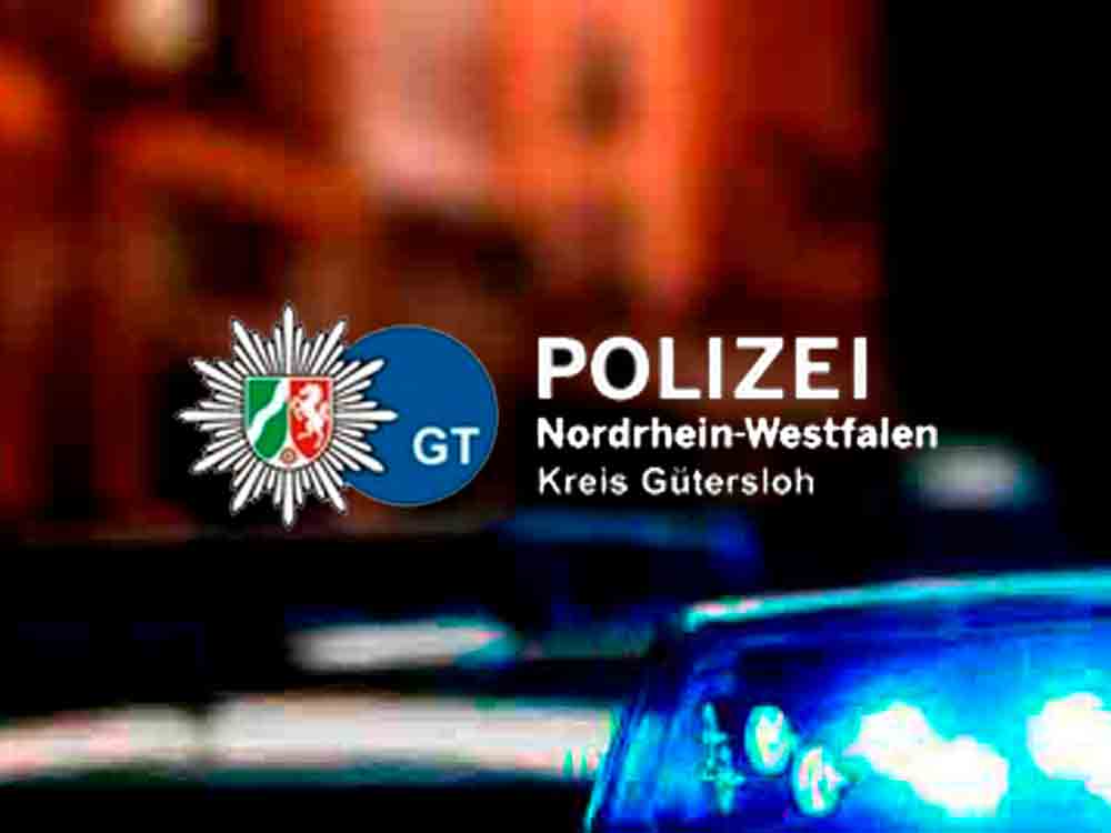 Polizei Gütersloh, Firmenfenster mit Steinen eingeworfen, Steinhagen