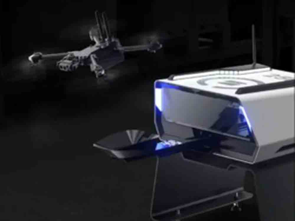Autonome Drohne für den 24 Stunden Betrieb, Batterien werden dank innovativen Konzepts des US Herstellers Skydio automatisch aufgeladen Autonome Drohne für den 24 Stunden Betrieb, Batterien werden dank innovativen Konzepts des US Herstellers Skydio automatisch aufgeladen