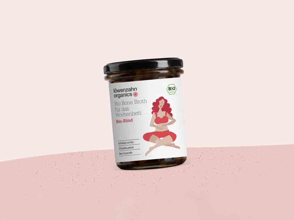 Die Bio Bone Broth für Mamas im Wochenbett kommt, Löwenzahn Organics launcht neues Produkt für Mütter zur Stärkung nach der Geburt