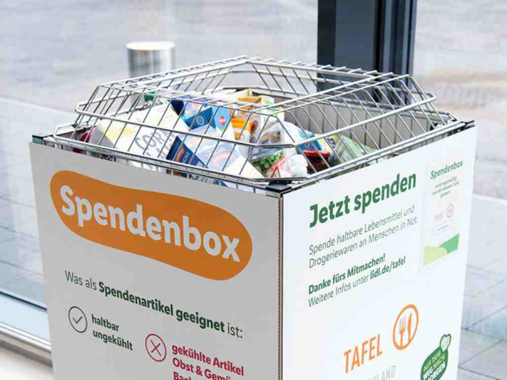 Neue Lidl Spendenbox zugunsten der Tafeln in Deutschland, Frische Discounter und die Tafeln bauen langjährige Partnerschaft weiter aus