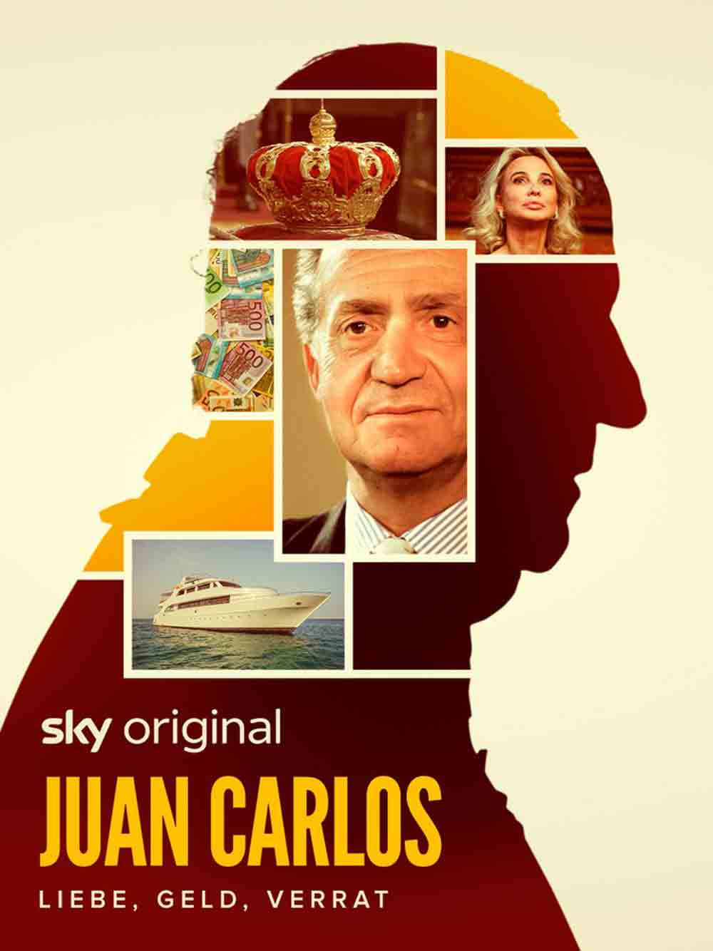 Trailer und Key Visual für Sky Original Doku Serie, »Juan Carlos – Liebe, Geld, Verrat« ab 21. Mai 2023 auf Sky und WOW