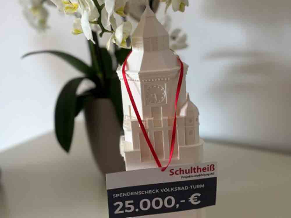 Schultheiß Projektentwicklung unterstützt Wiederaufbau des Nürnberger Volksbad Turms mit 25.000 Euro Schultheiß Projektentwicklung unterstützt Wiederaufbau des Nürnberger Volksbad Turms mit 25.000 Euro
