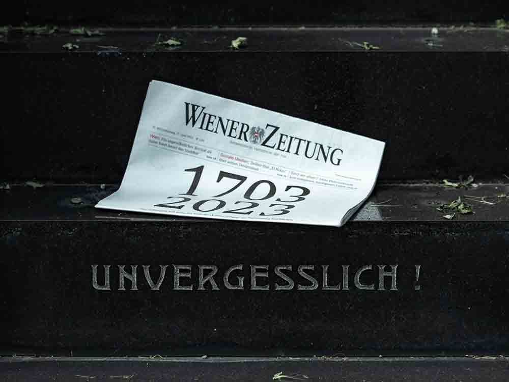 Im 320. Lebensjahr unerwartet verstorben – Kondolenzbuch für die Wiener Zeitung Im 320. Lebensjahr unerwartet verstorben – Kondolenzbuch für die Wiener Zeitung