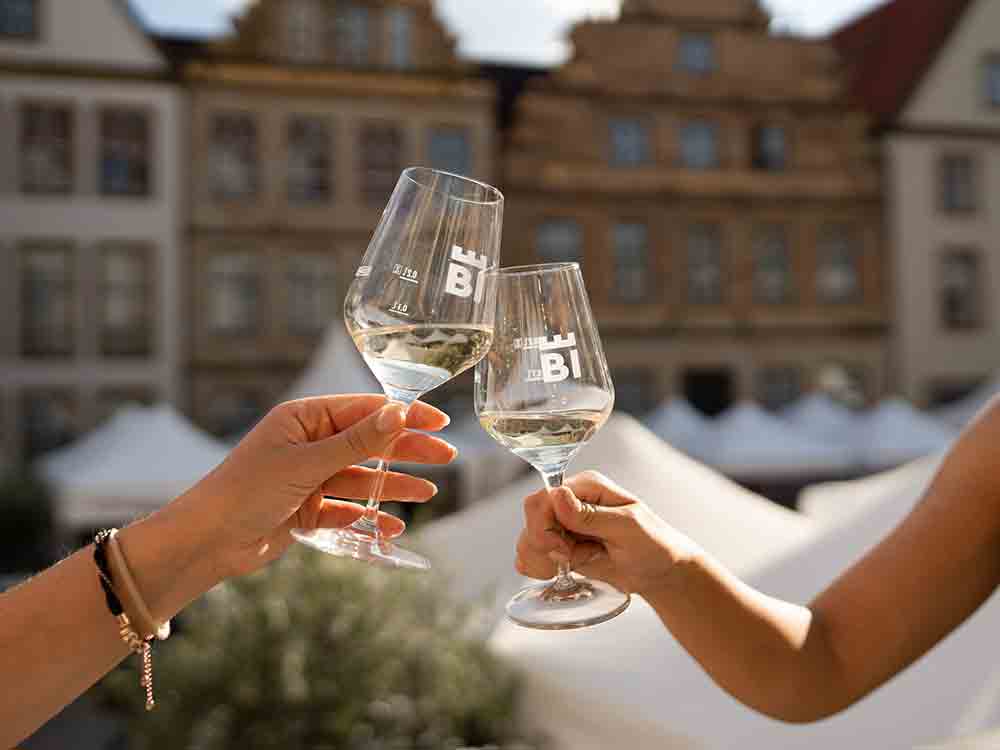 Weingenuss zum 40. Mal in der Bielefelder Altstadt, Bielefelder Weinmarkt, 5. bis 10. September 2023