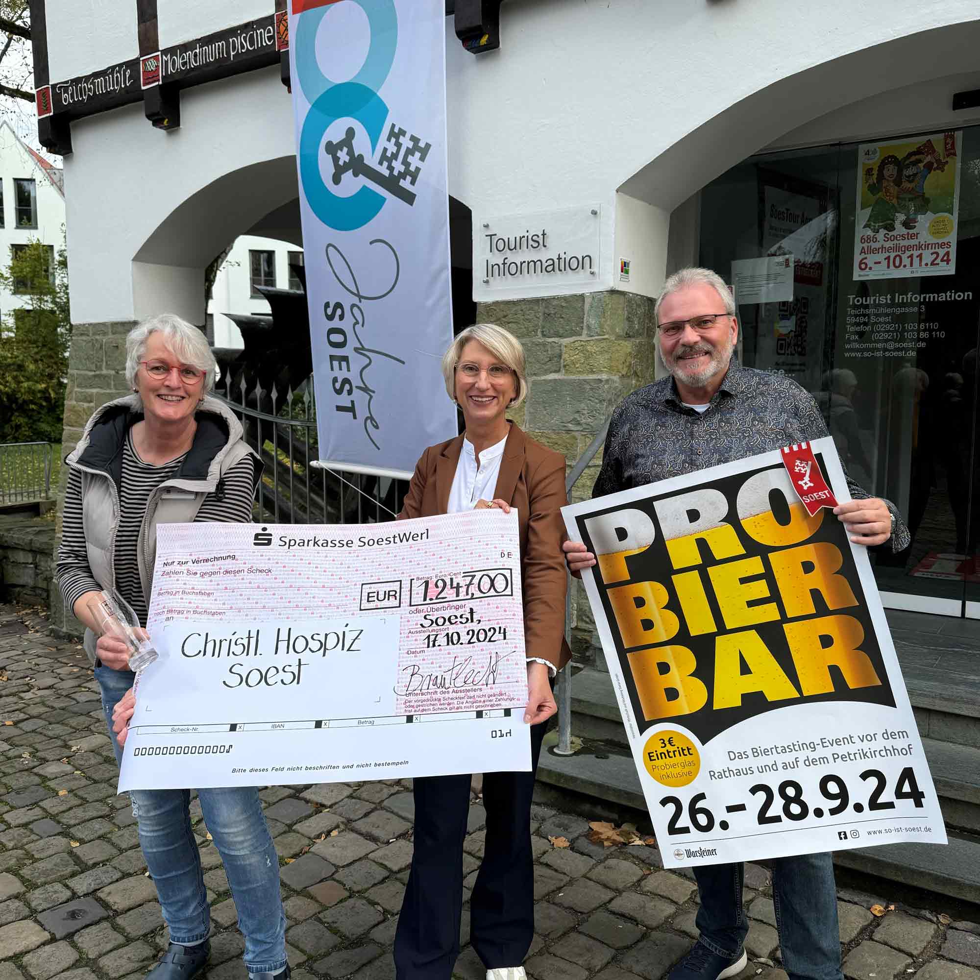 Einnahmen aus dem Verkauf vom &raquo;ProBierBar&laquo; Glas kommen dem Christliches Hospiz Soest zu Gute