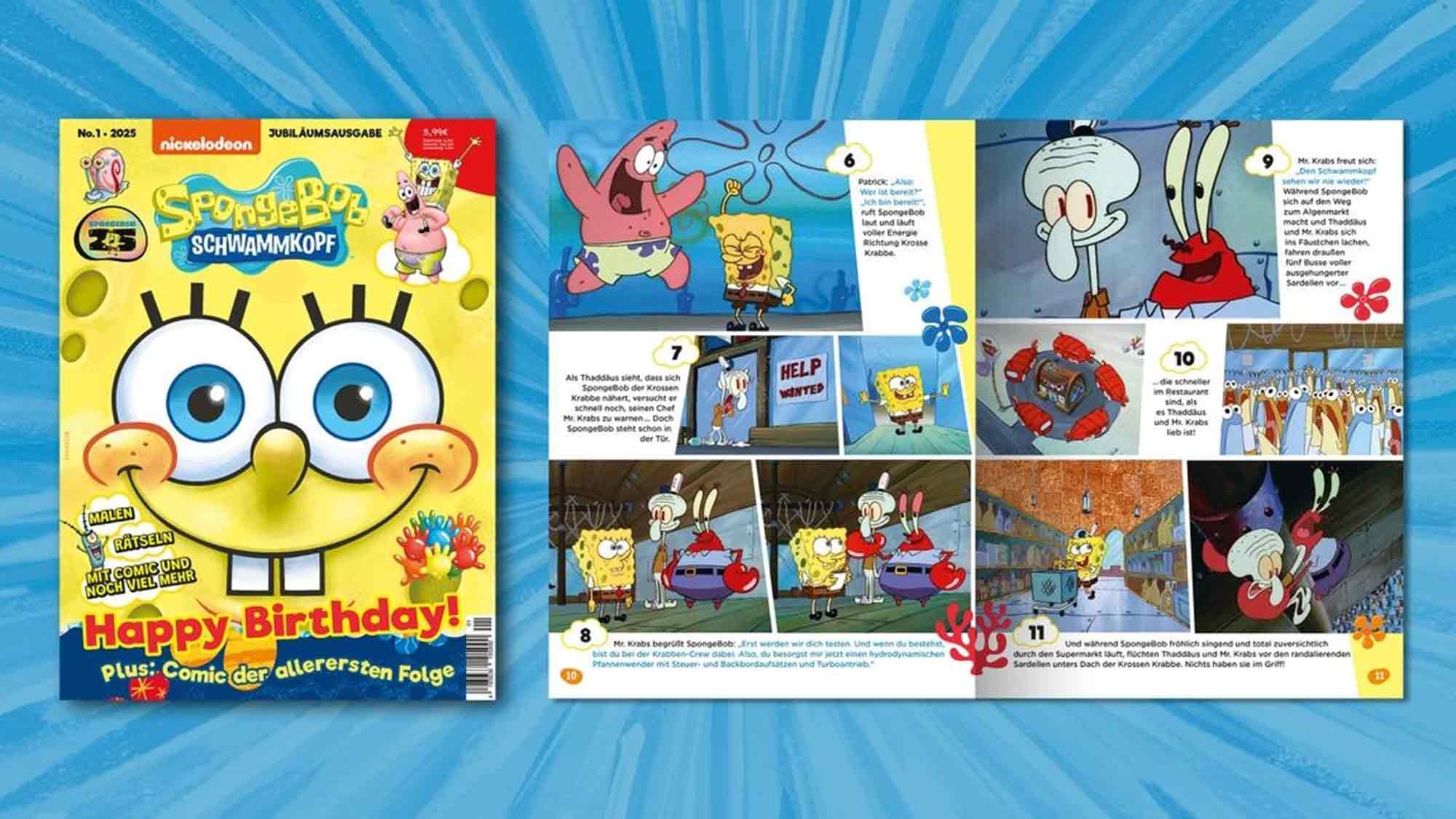 Unterwasserwelt im Kinderzimmer: RTL Deutschland taucht mit Magazin zu »SpongeBob Schwammkopf« tiefer ins Lizenz Publishing ein Unterwasserwelt im Kinderzimmer: RTL Deutschland taucht mit Magazin zu »SpongeBob Schwammkopf« tiefer ins Lizenz Publishing ein